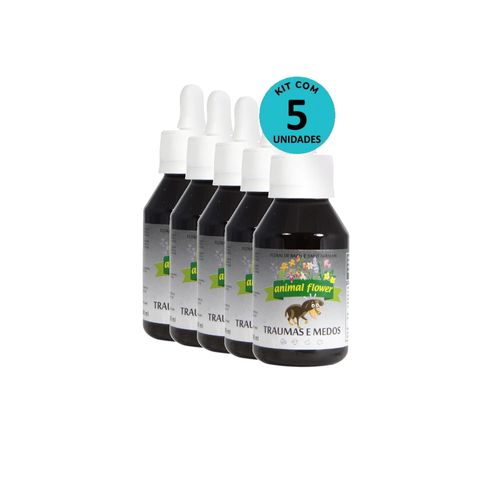 Kit Floral Traumas e Medos 100ml gotas- Animal Flower - com 5 unidades