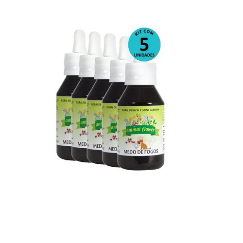 Kit Floral medo de fogos 100ml – Animal Flower – com 5 unidades Kit Floral medo de fogos 100ml – Animal Flower – com 5 unidades