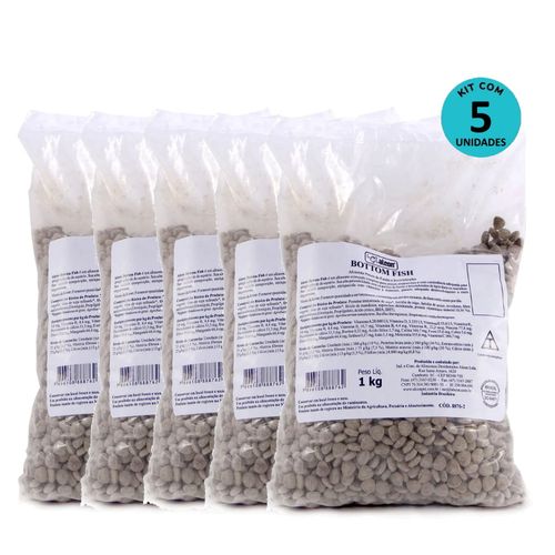 Kit Ração Alcon Bottom Fish 1kg C/ 5 unidades Kit Ração Alcon Bottom Fish 1kg C/ 5 unidades