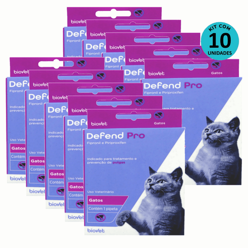 Kit 10 Defend Pro Gatos - Biovet Kit 10 Defend Pro Gatos - Biovet