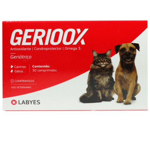 Geriátrico Gerioox com 30 Comprimidos para Cães e Gatos Labyes