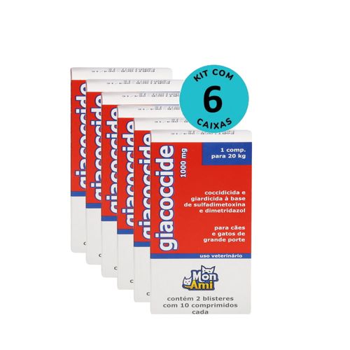 Kit Giacoccide Mon Ami 1000mg c/ 20 Comprimidos C/ 6 unidades