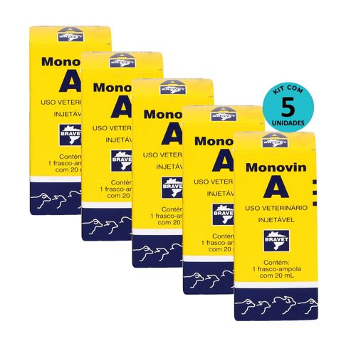 Kit Monovin A Bravet 20ml C/ 5 unidades Kit Monovin A Bravet 20ml C/ 5 unidades