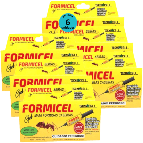 Kit Bisnaga Formicel Tecnocell 10g C/ 6 unidades Kit Bisnaga Formicel Tecnocell 10g C/ 6 unidades