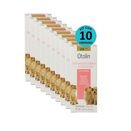 Kit Otolin UCBVET 15ml C/ 10 unidades