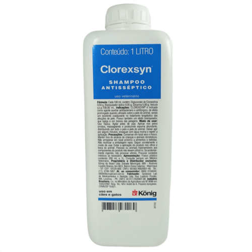 Shampoo Antisséptico Clorexsyn König 1 Litro
