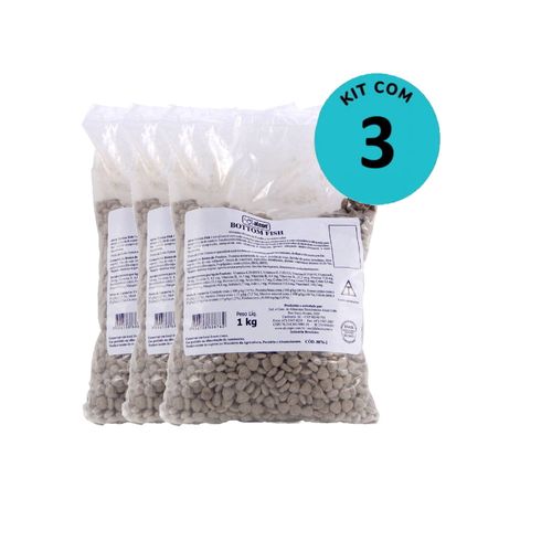 Kit Ração Alcon Bottom Fish 1kg C/ 3 unidades Kit Ração Alcon Bottom Fish 1kg C/ 3 unidades
