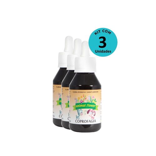 Kit Floral Coprofagia 100ml gotas- Animal Flower – com 3 unidades Kit Floral Coprofagia 100ml gotas- Animal Flower – com 3 unidades