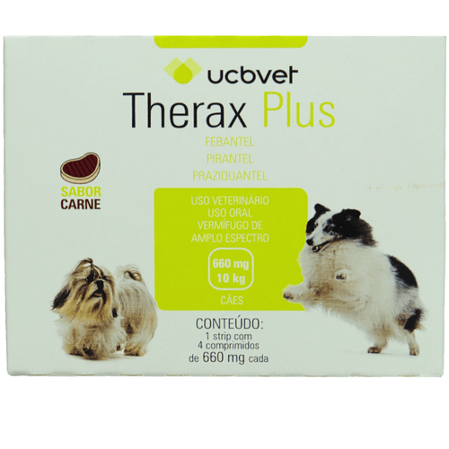 Vermífugo Therax Plus 660mg C/4 comp. UCBVET
