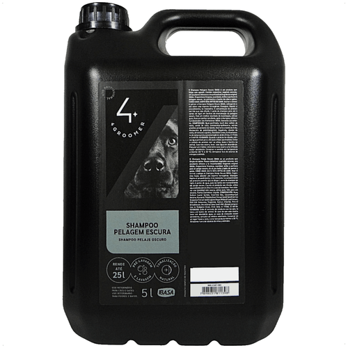 SHAMPOO PELAGEM ESCURA 5L 4 GROOMER PROFISSIONAL IBASA PARA CÃES E GATOS