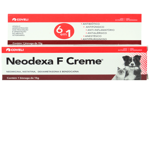 NEODEXA F CREME 15G PARA CÃES E GATOS COVELI NEODEXA F CREME 15G PARA CÃES E GATOS COVELI