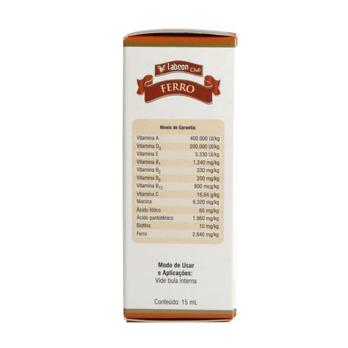 Suplemento Alcon Labcon Club Ferro 15ml Suplemento Alcon Labcon Club Ferro 15ml