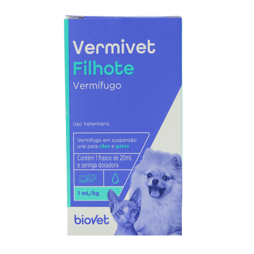 Vermífugo Vermivet Filhotes Biovet 20ml