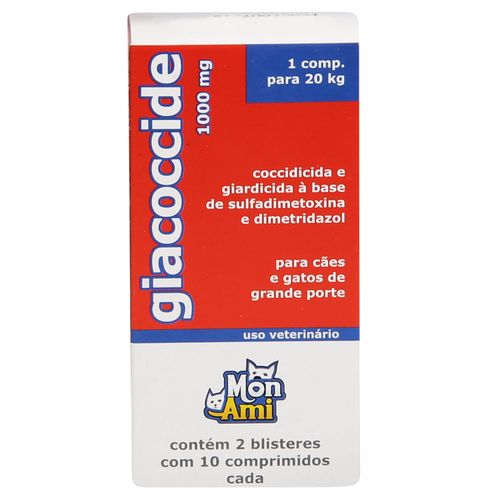 Giacoccide Mon Ami 1000mg c/ 20 Comprimidos