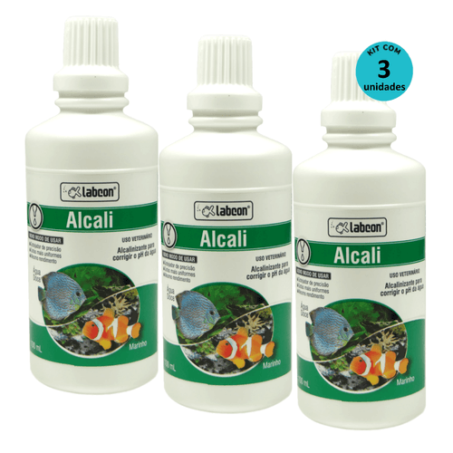 Kit Alcon Labcon Alcalizante Alcali 100ml - com 3 unidades Kit Alcon Labcon Alcalizante Alcali 100ml - com 3 unidades