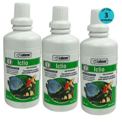 Kit Alcon Labcon Ictio 100ml - com 3 unidades