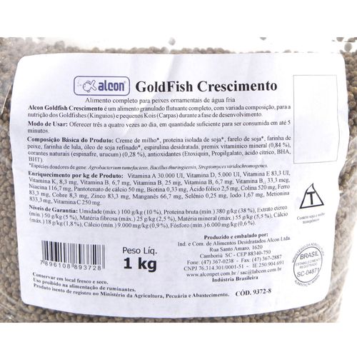 Ração Alcon Goldfish Crescimento 1kg