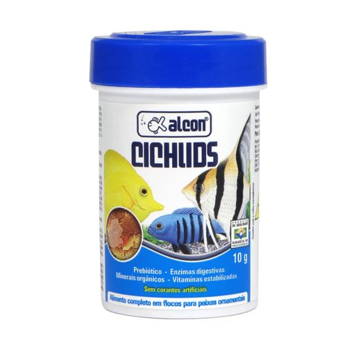 Ração Alcon Cichlids Flocos 10g