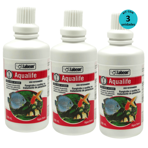 Kit Fungicida Aqualife Alcon Labcon 100ml - com 3 unidades Kit Fungicida Aqualife Alcon Labcon 100ml - com 3 unidades