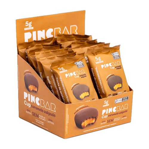 Snack Proteico Caramelo Salgado 24g Pinc Cup 12 Unidades