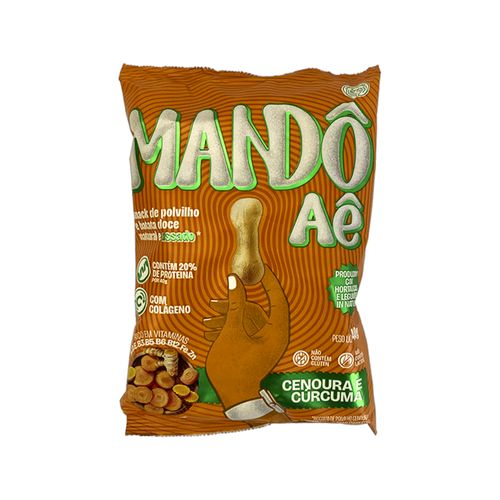 Biscoito de Polvilho Cenoura e Cúrcuma Mandô Aê 40g Biscoito de Polvilho Cenoura e Cúrcuma Mandô Aê 40g