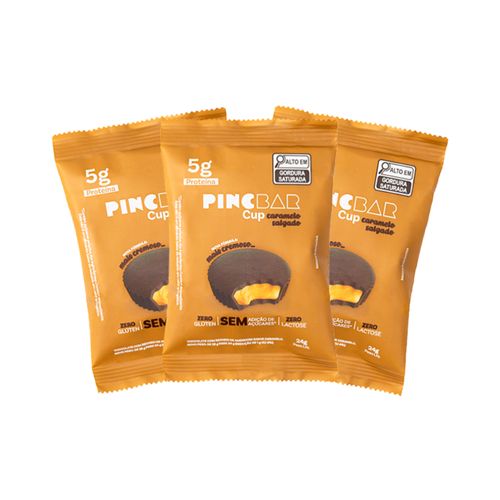 Kit 3X: Snack Proteico Caramelo Salgado Pinc Cup 24g