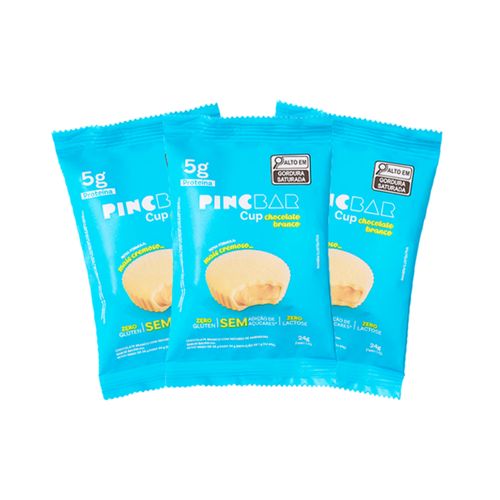 Kit 3X: Snack Proteico Chocolate Branco Pinc Cup 24g Kit 3X: Snack Proteico Chocolate Branco Pinc Cup 24g