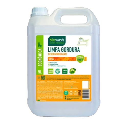 Desengordurante Limpa Gordura Biodegradável Biowash 5L Desengordurante Limpa Gordura Biodegradável Biowash 5L
