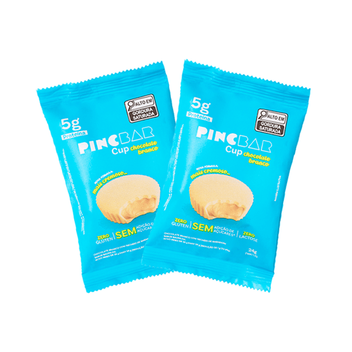 Kit 2X: Snack Proteico Chocolate Branco Pinc Cup 24g Kit 2X: Snack Proteico Chocolate Branco Pinc Cup 24g
