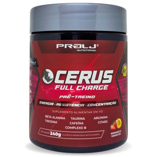 PRE- TREINO CERUS FULL CHARGE 240G MORANGO E MARACUJA