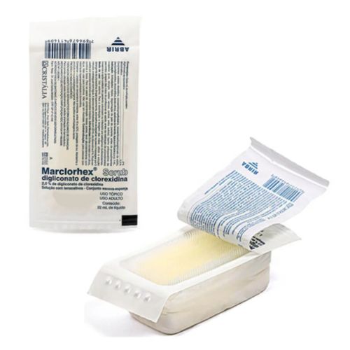 Escova com Clorexidina 2% Degermante com Tensoativos 22mL MARCLORHEX - Cristalia Escova com Clorexidina 2% Degermante com Tensoativos 22mL MARCLORHEX - Cristalia