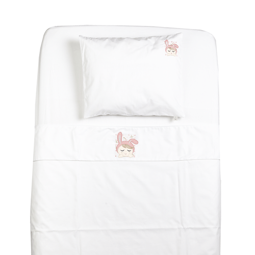 Lençol de Berço e Mini Cama Percal 200 fios 3 peças Colorido Boneca D´Bella for Baby