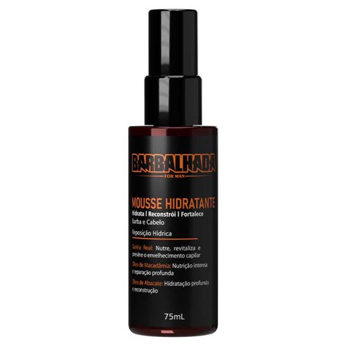Mousse Hidratante - Hidrata Reconstrói Fortalece Barba e Cabelo 75mL Barbalhada Mousse Hidratante - Hidrata Reconstrói Fortalece Barba e Cabelo 75mL Barbalhada