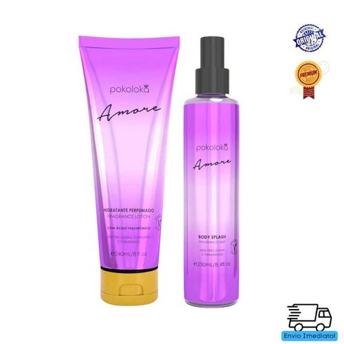 Kit Pokoloka Amore Hidratante 240ml + Body Splash 250 ml