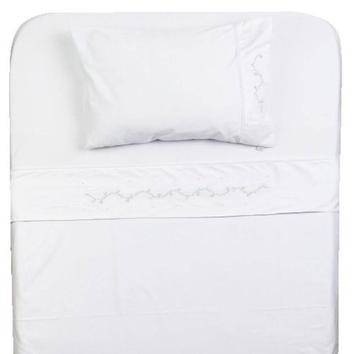 Lençol Berço e Mini Cama Malha Clássico Flores D´Bella for Baby