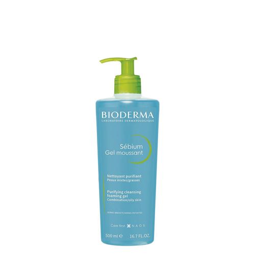 Gel de Limpeza Antioleosidade de Alta Tolerância Bioderma Sébium Gel Moussant 500ml 500ml Gel de Limpeza Antioleosidade de Alta Tolerância Bioderma Sébium Gel Moussant 500ml 500ml