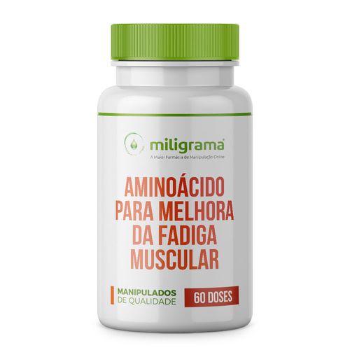 Aminoácido para melhora da fadiga muscular 60 doses Sem Sabor/Aroma 60 cápsulas