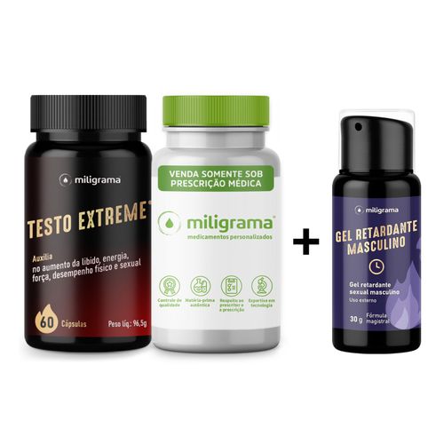 Testo Extreme + Tadafil e Ganhe Gel Retardante