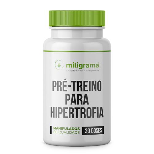 Pré-treino para hipertrofia 30 doses Sem Sabor/Aroma 30 cápsulas Pré-treino para hipertrofia 30 doses Sem Sabor/Aroma 30 cápsulas