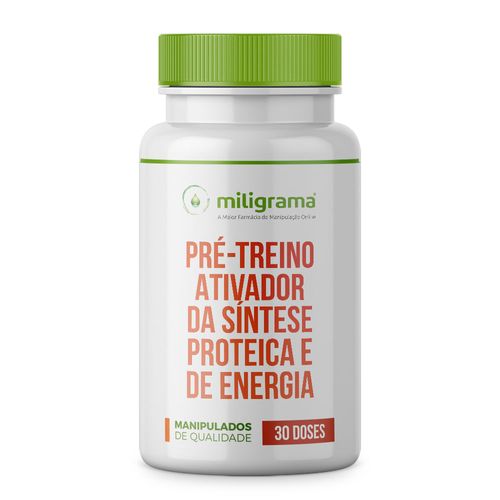Pré-treino ativador da síntese proteica e de energia 30 doses Sem Sabor/Aroma 30 cápsulas