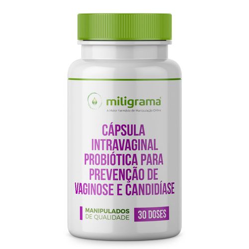 Cápsula intravaginal probiótica para prevenção de vaginose e candidíase 30 doses