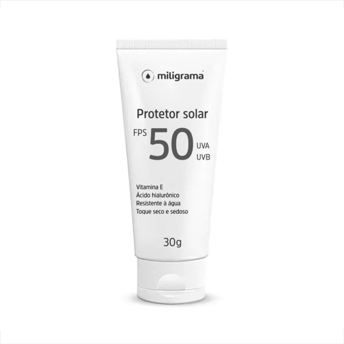Protetor Solar FPS 50 sem cor 30 gramas Sem Sabor/Aroma 30g Branca/Transparente