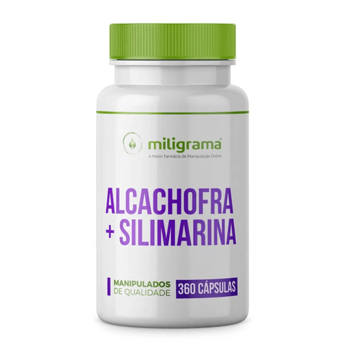 Alcachofra 300mg com Silimarina 50mg 360 Cápsulas