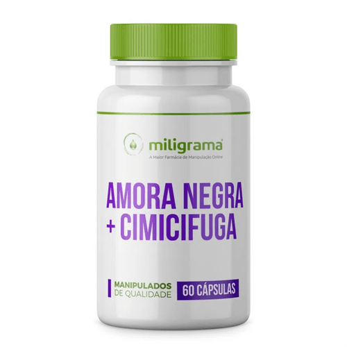 Amora Negra 500mg + Cimicifuga 80mg 60 Cápsulas