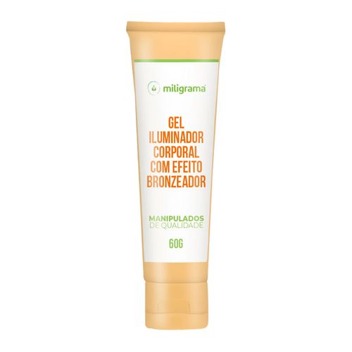 Gel iluminador corporal com efeito bronzeador 60g Sem Sabor/Aroma 60g Branca/Transparente