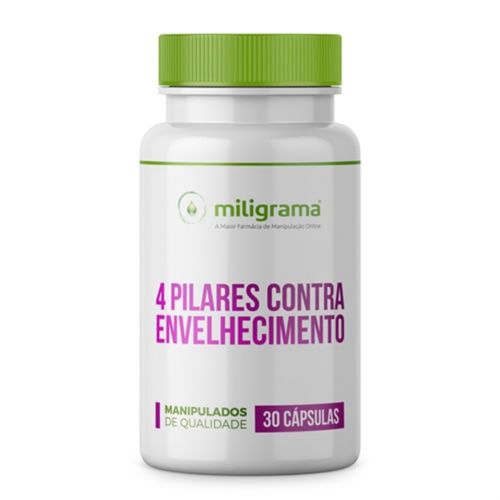 Os 4 Pilares Contra o Envelhecimento com Selo de Autenticidade 30 Cápsulas Os 4 Pilares Contra o Envelhecimento 30 Cápsulas