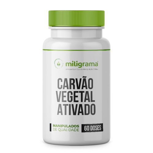 Carvão vegetal ativado 500mg 60 doses 60 Doses