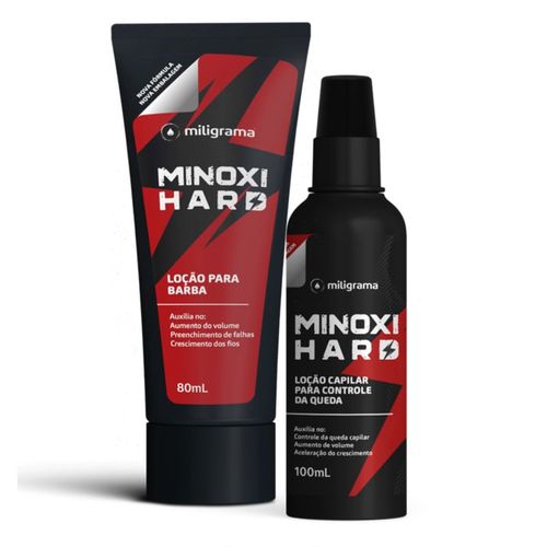 Kit MinoxiHard® Cabelo e Barba Kit MinoxiHard Cabelo e Barba 100ml 50g Kit MinoxiHard® Cabelo e Barba Kit MinoxiHard Cabelo e Barba 100ml 50g