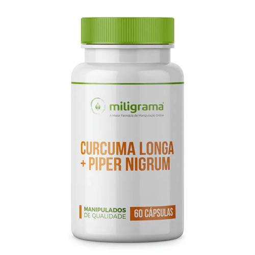 Curcuma Longa 300mg e Piper Nigrum 10mg: anti-inflamatório natural 60 Cápsulas Curcuma Longa e Piper Nigrum 60 Cápsulas 60 Cápsulas