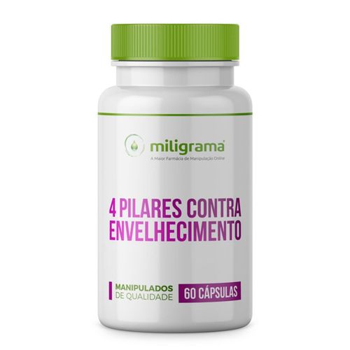 Os 4 Pilares Contra o Envelhecimento com Selo de Autenticidade 60 Cápsulas Os 4 Pilares Contra o Envelhecimento 60 Cápsulas
